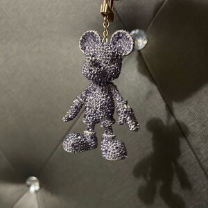 Mickey Mouse Disney Bag Charm Purple Crystal